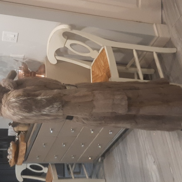 Vintage coat rabbit fur mixed with silver fox fur - Picture 3 of 10